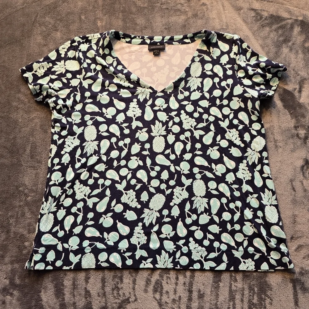 J.Jill Wearever Fruit Tee Shirt Size Medium Petite